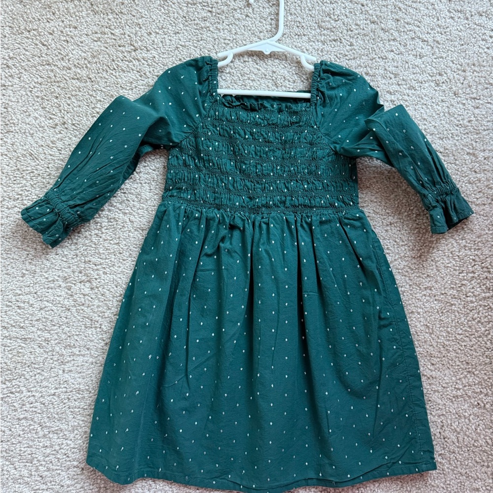GAP Long Sleeve Green Dress